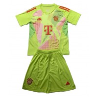 Camiseta Bayern Munich Portero Primera Equipación Replica 2024-25 para niños mangas cortas (+ Pantalones cortos)